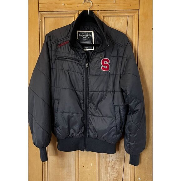 Colosseum Mens Stanford University Full Zip Embroidered Jacket Small Gray SP EXC - Picture 3 of 11
